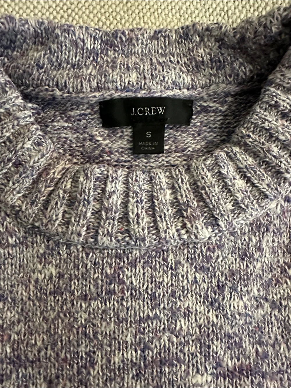J. Crew women’s Marled Blue-Grey Crewneck Sweater